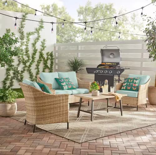 Park Pointe 4-Piece Wicker Patio Conversation Set