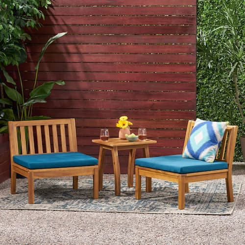 Brayden Studio Hiltz 2-Person Acacia Wood Conversation Set