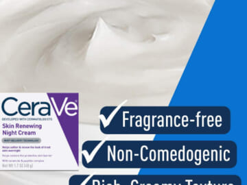 CeraVe Skin Renewing Night Cream as low as $13.13 Shipped Free (Reg. $22.10) – 25K+ FAB Ratings!