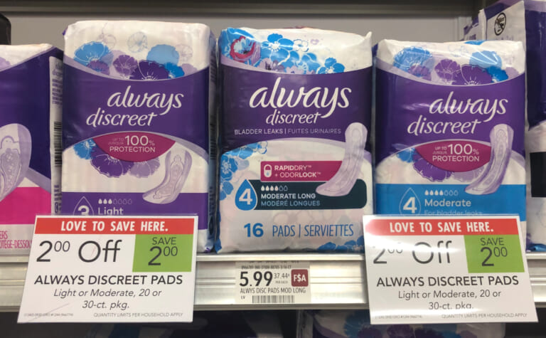 Always Discreet Pads As Low As $1.49 At Publix (Regular Price $5.99) on I Heart Publix