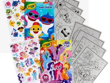 Crayola Coloring Books w/ Stickers $1.99 (Reg. $3.99) | My Little Pony, Baby Shark & More!