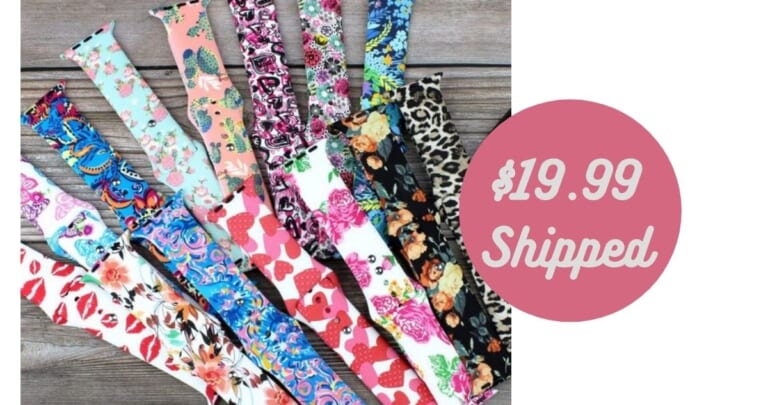Printed Apple Watch Bands 4-Pack for $19.99 Shipped