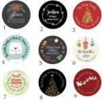 Set of 60 Personalized Holiday Return Address Labels for just $6.95 + shipping!