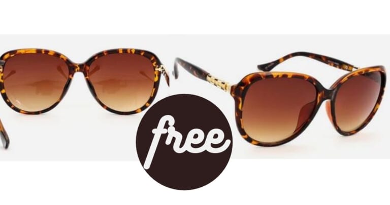 Free Tortoise Frame Sunglasses
