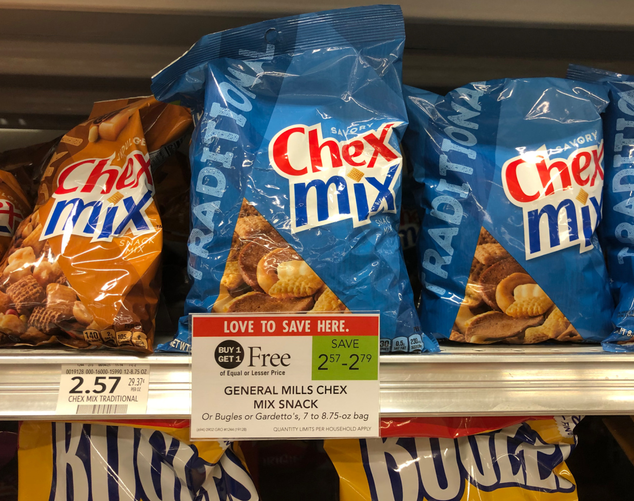 Chex Mix, Bugles Or Gardetto's Snacks As Low As $1.04 Per Bag At Publix on I Heart Publix