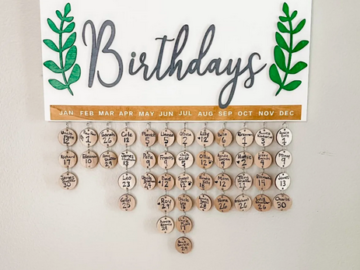 Never-Forget Birthday Reminder Calendar Board