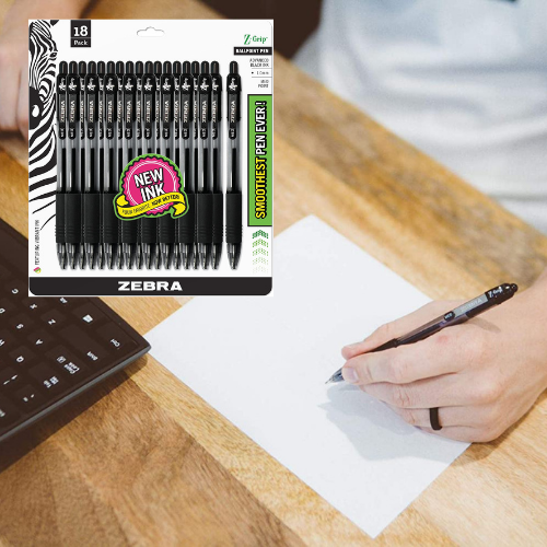 18 Count Zebra Pen Z-Grip Retractable Ballpoint Pens $2.35 (Reg. $11.34) | 13¢ each pen!