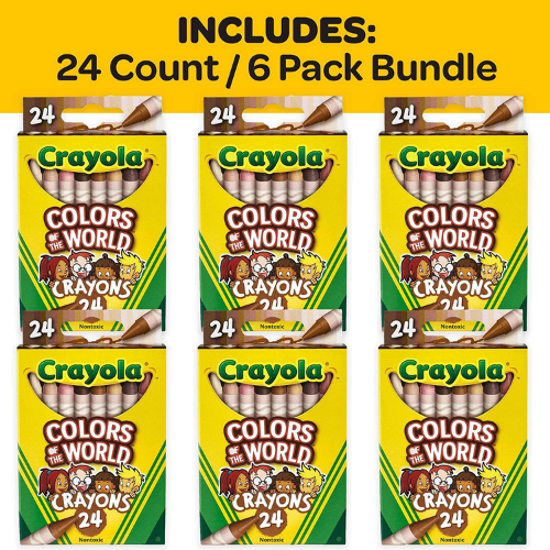 Crayola 6 Sets of 24-Count Colors of The World Skin Tone Crayons $11.99 (Reg. $13.49) | $2 per box
