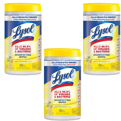 240 Count Lysol Disinfectant Wipes Multi-Surface Antibacterial Cleaning Wipes as low as $7.51 Shipped Free (Reg. $15.76) | 3¢ each wipe!