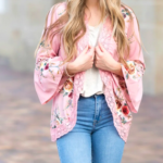 Floral Ruffle Sleeve Kimonos