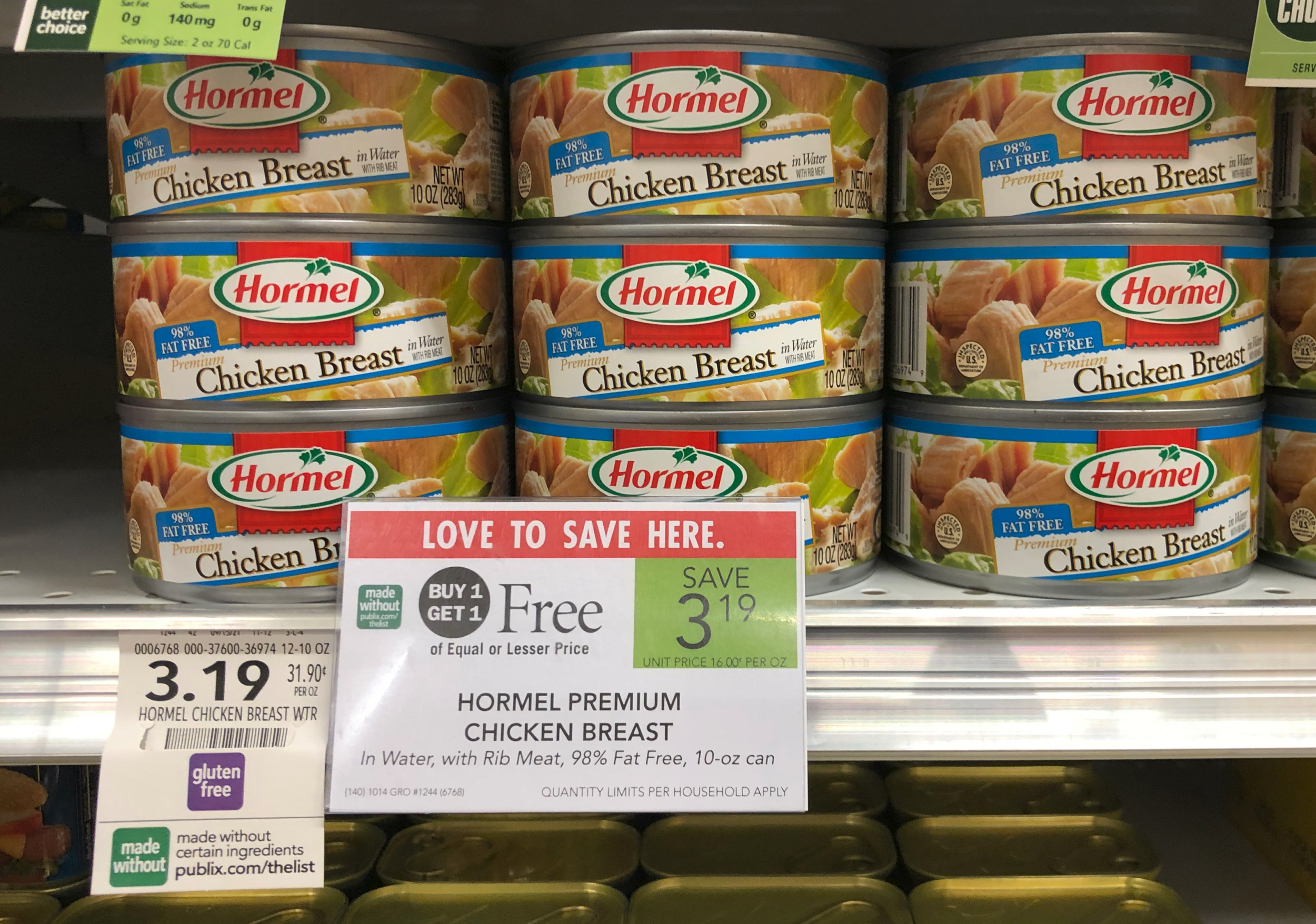 Hormel Premium Chicken Breast Only 90¢ At Publix on I Heart Publix