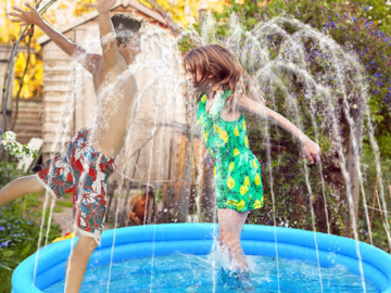 Inflatable Swimming Pool, Sprinkler & Ball Pit $6.59 (Reg. $29.99)