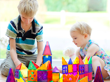 Picasso Tiles 180-Piece Magnetic Building Block Set