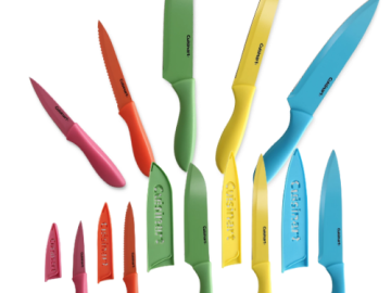Cuisinart 10-Pc. Ceramic-Coated Cutlery Set with Blade Guards $13.99 (Reg. $40) – FAB Ratings! | Just $2.80 a knife w/ guard!