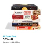 50% off Frozen Pizza at World Market for Prime Members