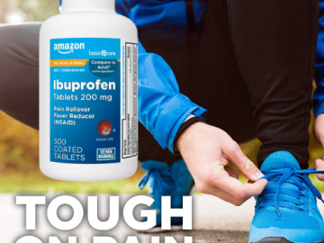 500-Count Amazon Basic Care Ibuprofen Tablets as low as $7.06 (Reg. $9.31)