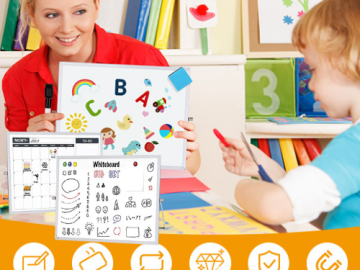 Magnetic Desktop Double-Sided Dry Erase Board Bundle $16.99 (Reg. $23.99)