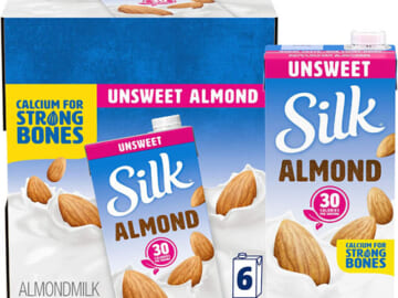6 Pack Silk Shelf-Stable Unsweetened Almondmilk as low as $18.67 Shipped Free (Reg. $21.97) | Just $3.11 each!