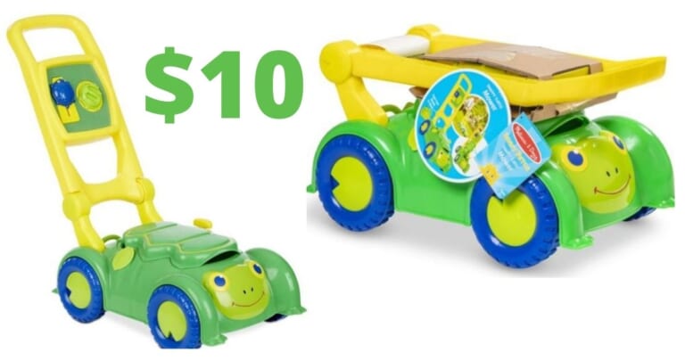 Melissa & Doug Sunny Patch Snappy Turtle Lawn Mower for $10