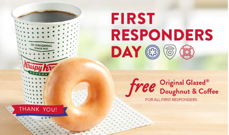 Free Krispy Kreme Donut Thursday 10/28 for First Responders