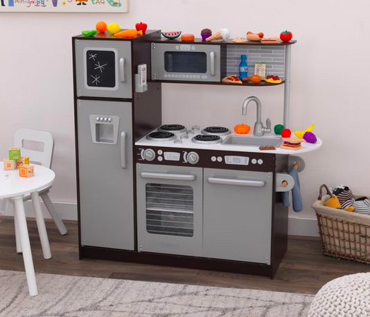 KidKraft Uptown Espresso Wooden Play Kitchen