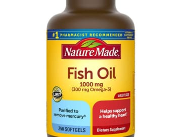 250 Count Nature Made Fish Oil 1000 mg Softgels as low as $6.69 Shipped Free (Reg. $20.49) – 18K+ FAB Ratings! $0.03/softgel