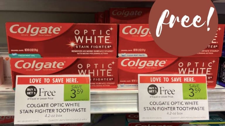 FREE Colgate Optic White Toothpaste | Publix eCoupon