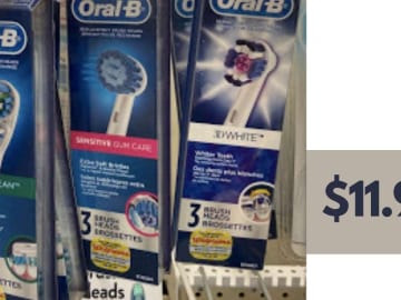 Oral-B Replacement Brush Heads for $11.99