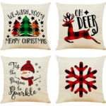 Christmas Throw Pillow Covers (Set of 4) only $9.49!