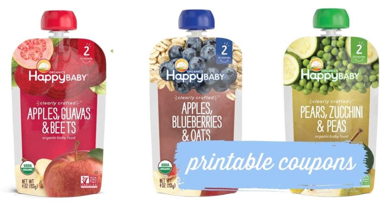 Happy Baby Coupons | Makes Clearly Crafted Organic Baby Food $1.75