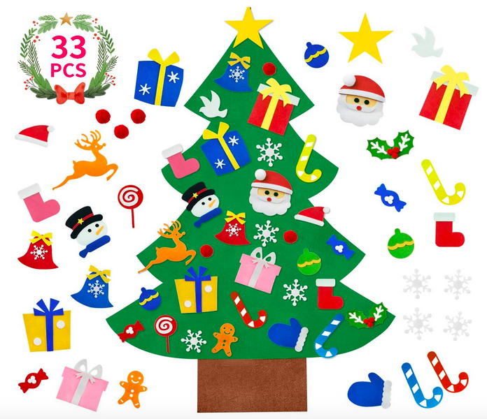DIY Felt Christmas Tree for Toddlers