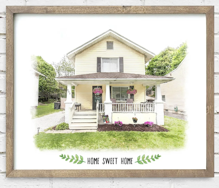 Custom Watercolor House Portrait just $19.95 shipped!
