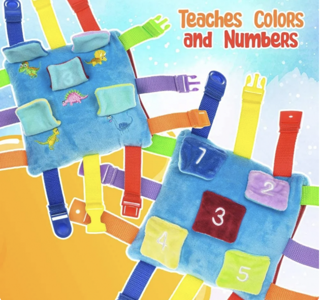 Sensory Dino Square Buckle Pillow just $11.95 shipped!