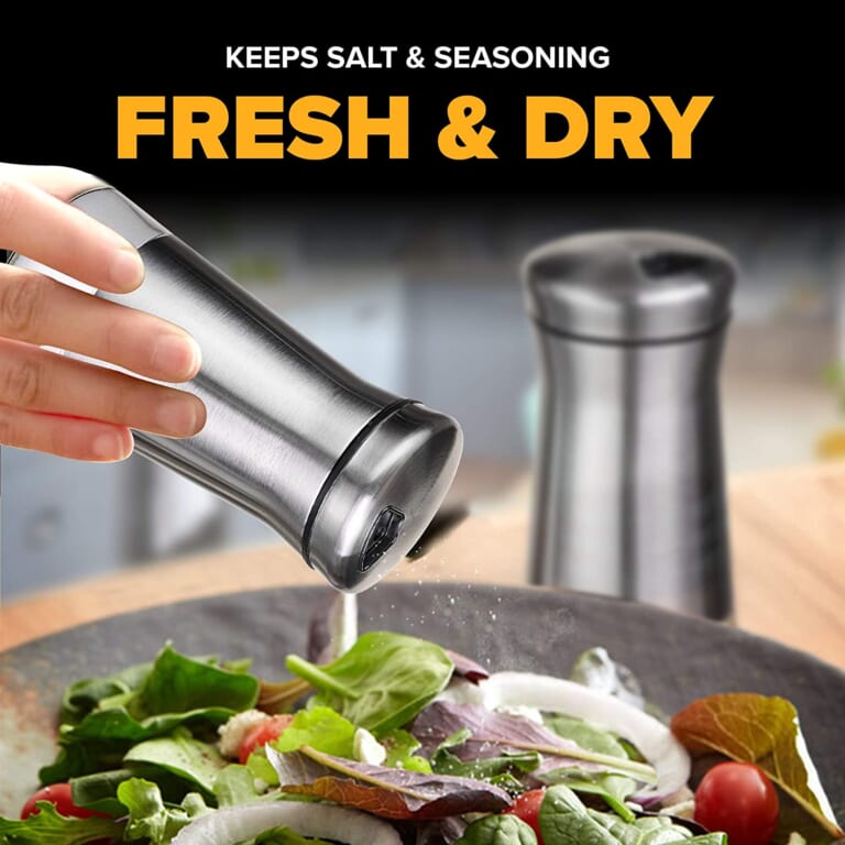 Salt and Pepper Shaker Gift Set $9.08 After Code (Reg. $13.97) – 6K+ FAB Ratings! With Adjustable Holes