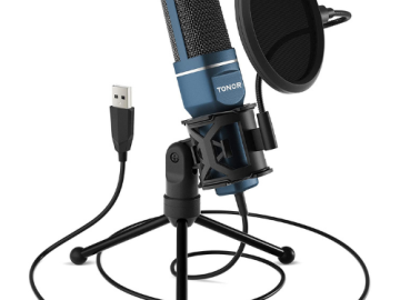Condenser PC Gaming Microphone with Tripod Stand & Pop Filter $19.24 After Code (Reg. $45.99) + Free Shipping