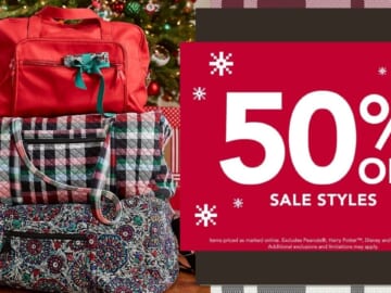 50% off Vera Bradley Sale + Free Shipping!
