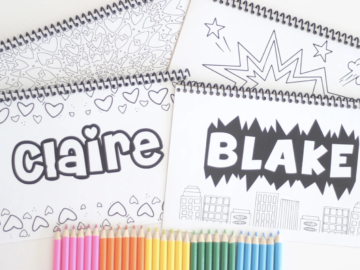 Personalized Kids’ Coloring Books for $9.99 shipped!