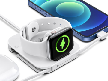 Portable Charger Stand for iWatch, iPhone & Airpods $11.99 After Code (Reg. $19.99)