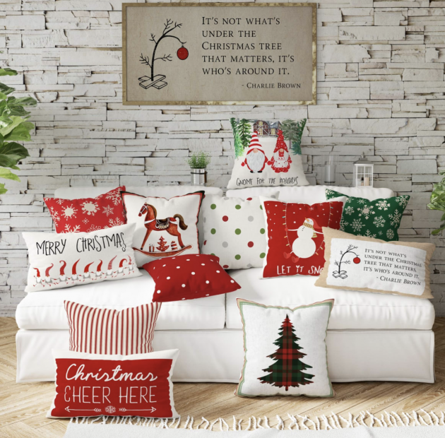 Home for Christmas Pillow Covers for $12.99 shipped!
