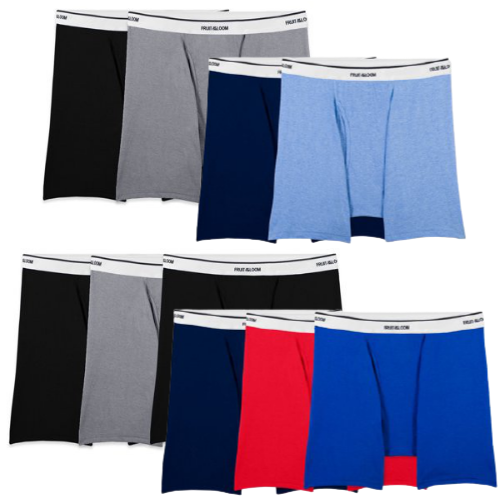 Fruit of the Loom 5-Packs Men’s Boxer Briefs $10 (Reg. $18.99) | $2 each – 2 Color Set Options – S to XL!