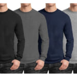 Today Only! Galaxy By Harvic Men’s 4-Pack Long Sleeve Crew Neck Basic Tee $25.99 (Reg. $43) – $6.50/Tee, Multiple Size and Color Options