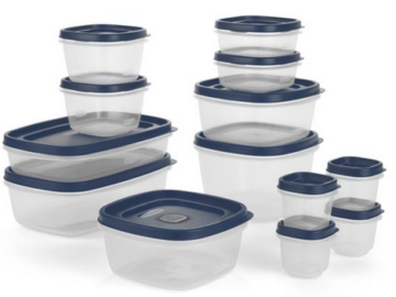 Rubbermaid EasyFindLids Variety Set of 13 Vented Plastic Food Storage Containers