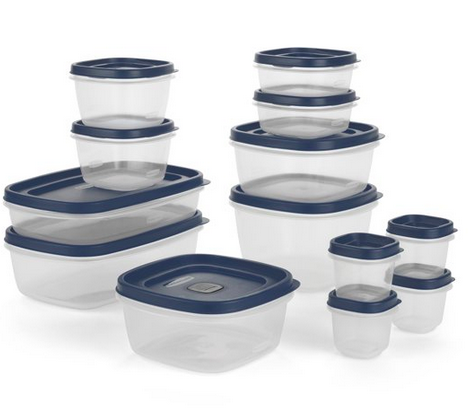 Rubbermaid EasyFindLids Variety Set of 13 Vented Plastic Food Storage Containers