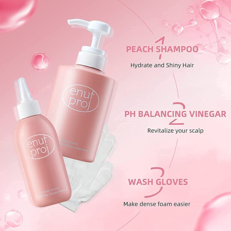 ENOUGH PROJECT Sweet Peach Shampoo and Vinegar Treatment Gift Set $20.99 Shipped Free (Reg. $30) | FAB Ratings! PH Balancing Shampoo, with AP’s Exclusive Ingredient and Technology