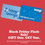 IHOP Black Friday! FREE $10 IHOP Gift Card with $30+ Gift Card Purchase – Thru 11/29, RARE OFFER!