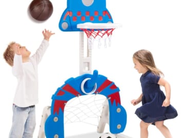 3-in-1 Toddler Basketball Hoop Sports Activity Center Playset $39.99 Shipped Free (Reg. $75)