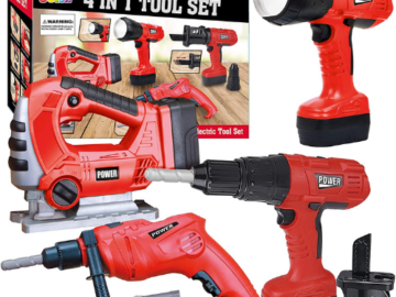 Amazon Cyber Monday! JOYIN 4-in-1 Realistic Construction Tool Toy $27.99 Shipped Free (Reg. $32) – FAB Rating! 1K+ 4.2/5 Stars!
