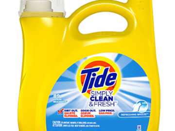 Tide Simply Clean & Fresh Laundry Detergent 128 oz. $6 (Reg. $12.99)