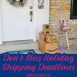 Don’t Miss Holiday Shipping Deadlines!