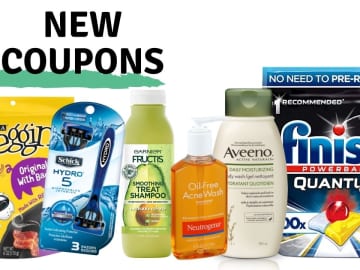 34 New Coupons: Dunkin, Finish, Aveeno & More